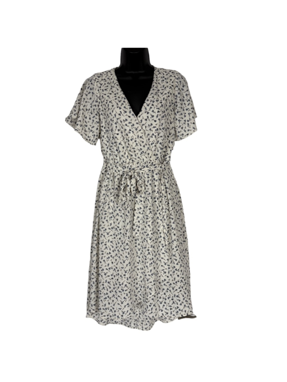 Sienna Sky Dainty Floral Midi Dress Womens Medium Tie Waist Prairie Cottagecore